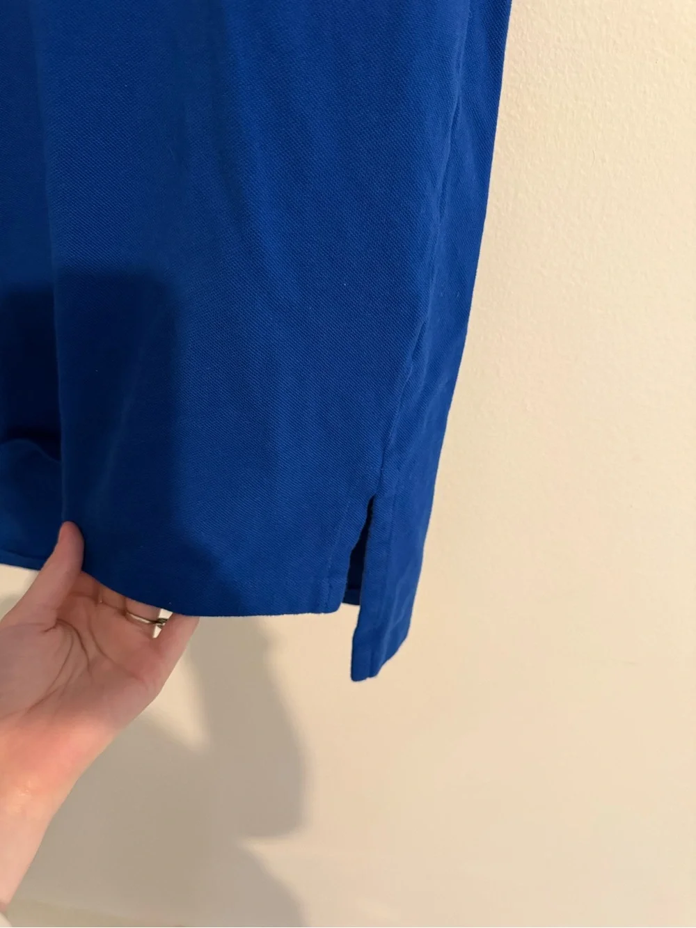 Polo Ralph Lauren Mens L blue short sleeve polo shirt: red logo preppy school